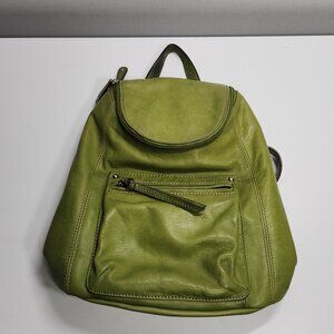 Tignanello Leather Backpack Purse/Bag Green